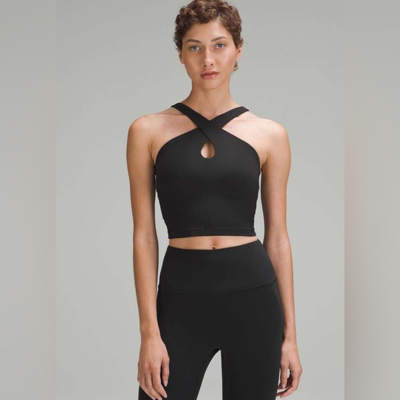 Women's Black Cross-Back Top - Picture 1 of 12
